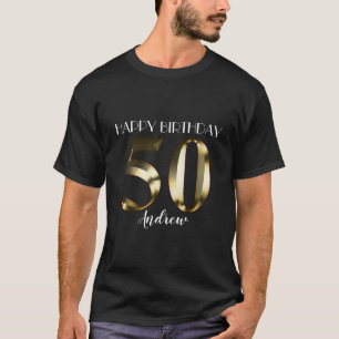 Metallic golden 50. Geburtstag T-Shirt