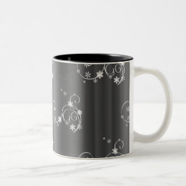 Metallic Gray Christmas Zweifarbige Tasse