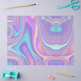 Metallic Iridescent Rainbow Pink Aqua Purple  Seidenpapier