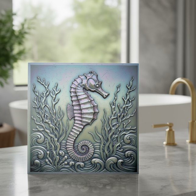 Metallic Iridescent Seahorse ID1223 Fliese (Von Creator hochgeladen)