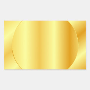Metallic Look Imitate Gold Blank Trendy Template Rechteckiger Aufkleber