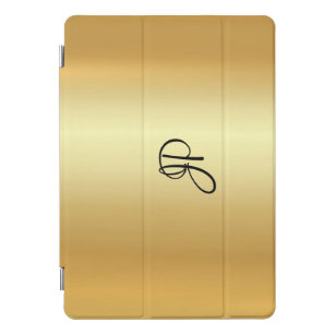 Metallic Look Imitate Gold handgeschriebenes Monog iPad Pro Cover