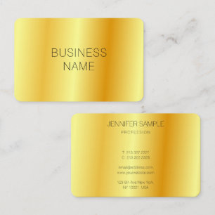 Metallic Look Imitate Gold Modern Glam Corporate Visitenkarte