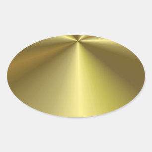 Metallic Look Imitate Gold Personalisiert Blank Ovaler Aufkleber