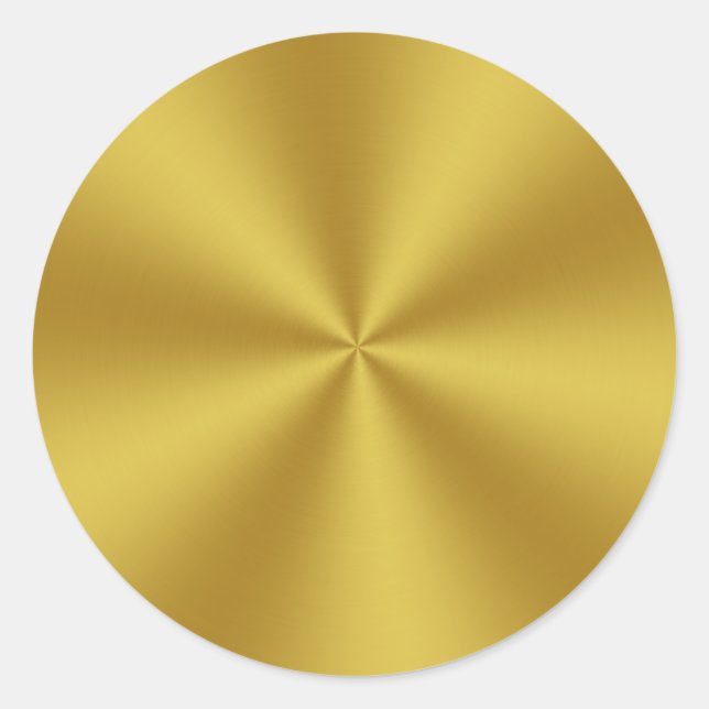 Metallic Look Imitate Gold Runder Aufkleber (Vorderseite)