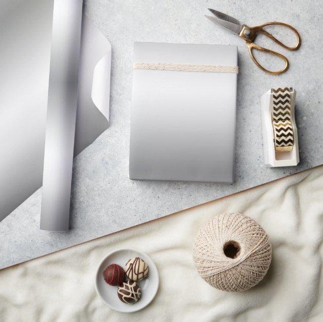 Metallic Look Silver Moderne Glamour Template Best Geschenkpapier (Kunsthandwerk)