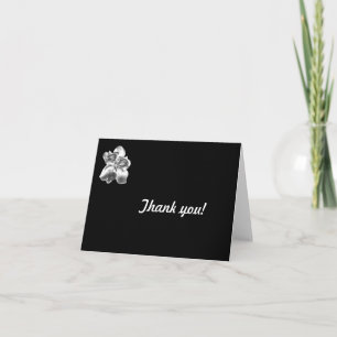 Metallic Magnolia Blume auf Blankokarte Dankeschön Dankeskarte
