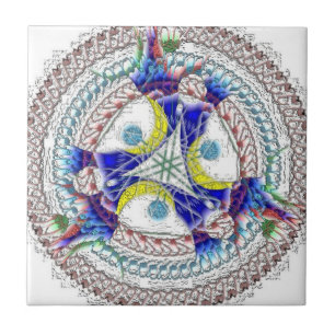 Metallic Mandala '9' - by ID AD Art Gabi Zapf Fliese