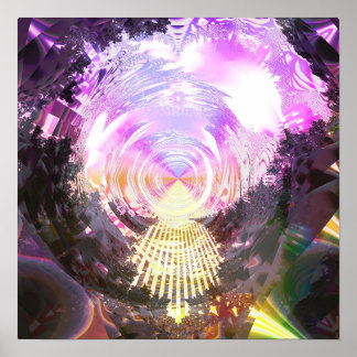 Metallic Mandelbrot 3 Poster