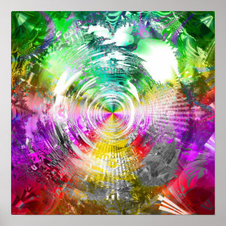 Metallic Mandelbrot 3c Poster