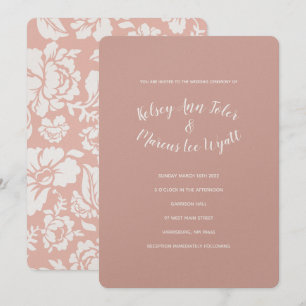 Metallic Paper Rose Gold Wedding Einladungen