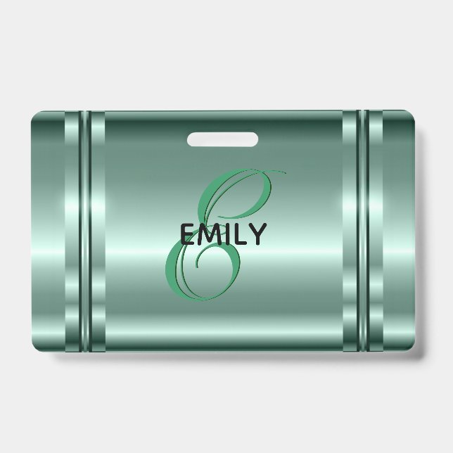 Metallic Pastel Green Design Ausweis (Vorderseite)