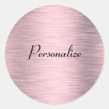 Metallic Pink Gold Klassischer Rundsticker
