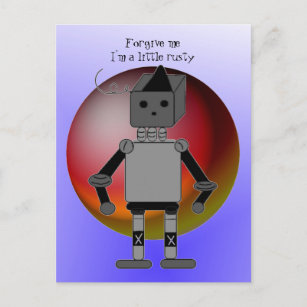 Metallic Robot Postkarte
