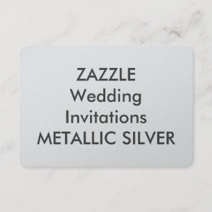 METALLIC SILVER 5" x 3,5" Einladungen für Hochzeit