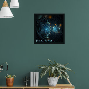 Metallic Spider Webs Poster