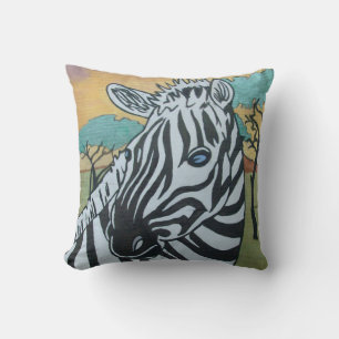 Metallic Zebra Pillow Kissen