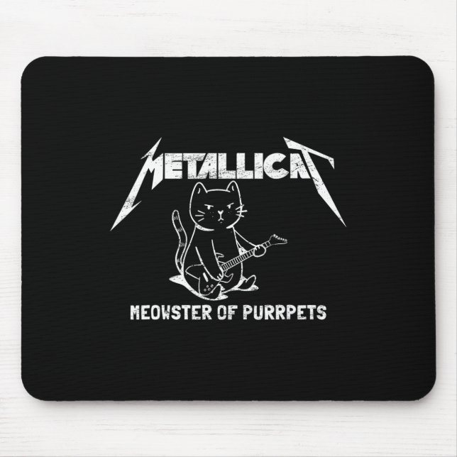Metallicat Meowster of Purpets - Funny Cat 1 Mousepad (Vorne)