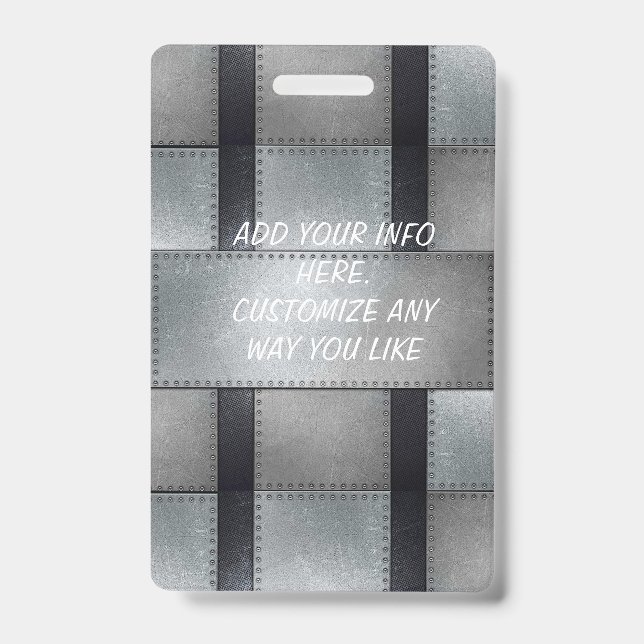 Metallinspiriertes Angestellt-Abzeichen Ausweis (Vorderseite)