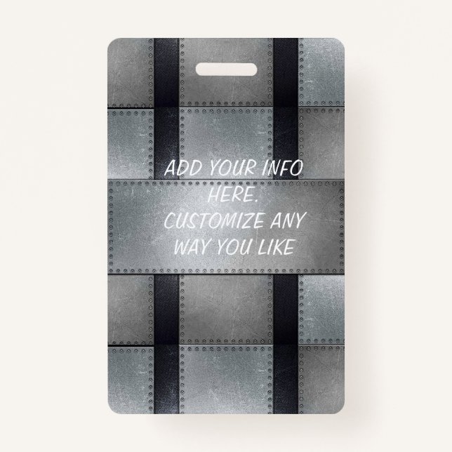 Metallinspiriertes Angestellt-Abzeichen Ausweis (Vorderseite)