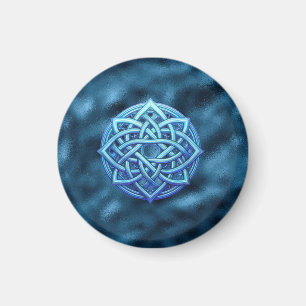 Metallisch Arktisch Blau Celtic Knot Dunkle Wolken Magnet