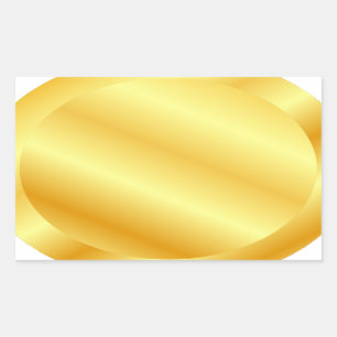 Metallisch aussehende falsche Gold-Leer-Vorlage Te Rechteckiger Aufkleber