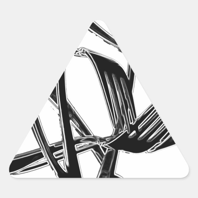 metallisch dreieckiger aufkleber (Vorderseite)