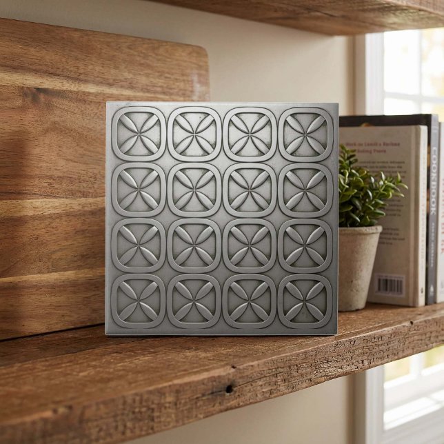 Metallisch Geometrisch Mattes Silber #5 ID1227 Fliese (Von Creator hochgeladen)