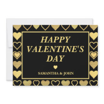 Metallisch goldene Akzent-Herzen Valentinsgeschenk