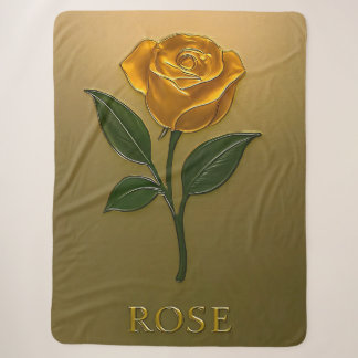 Metallisch Goldene Rosen-Eleganz Sherpadecke