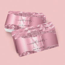 Metallisch Pink Glitz & Glam Monogram