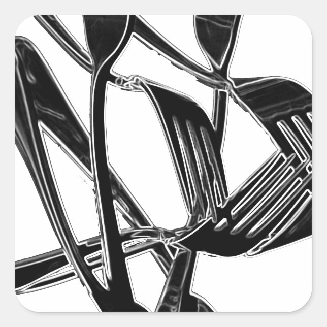 metallisch quadratischer aufkleber (Vorderseite)