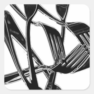 metallisch quadratischer aufkleber