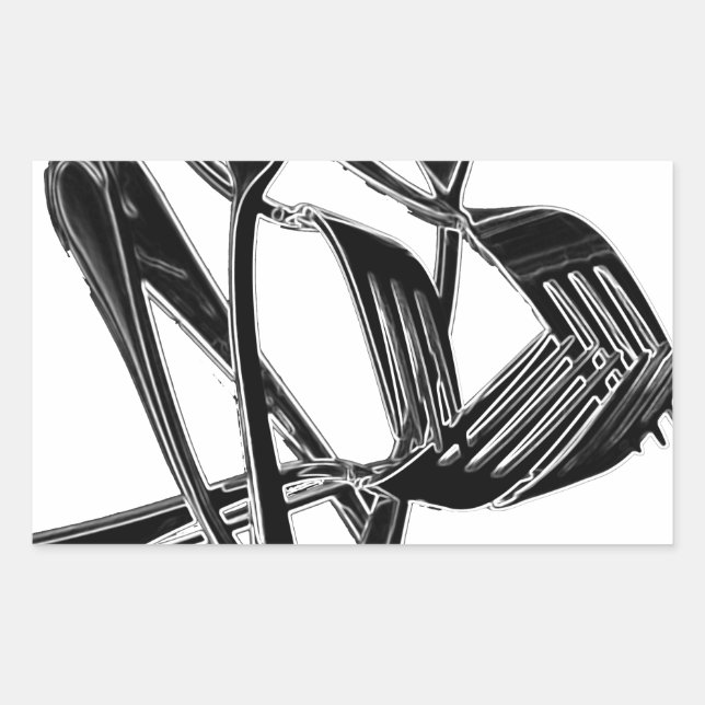 metallisch rechteckiger aufkleber (Vorderseite)