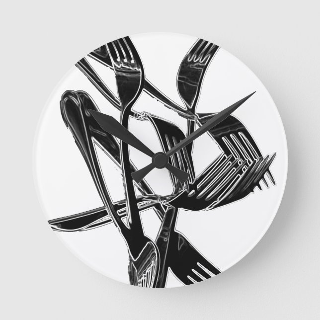 metallisch runde wanduhr (Vorderseite)