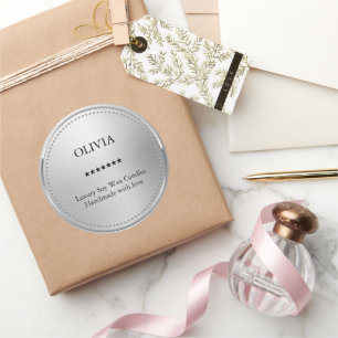 metallisch runder aufkleber