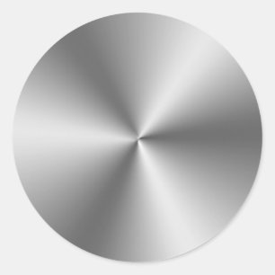 Metallisch Silber Runder Aufkleber