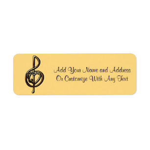 Metallisch verkleidete musikalische Treble Clef mi
