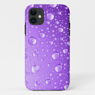 Metallisch violette abstrakte Regentropfen Case-Mate iPhone Hülle