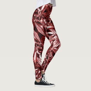 Metallische Abstract 101 Tiefrosa Leggings