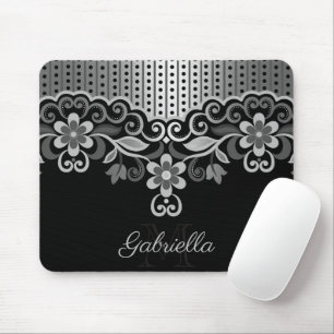 Metallische Abstrakte Blüte Mousepad