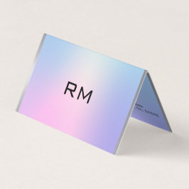 Metallische Akzente in Rosa und Blau Visitenkarten