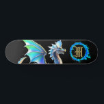 *~* Metallische AP88 Elemental Gold BLAUE Dragon Skateboard<br><div class="desc">(Suchen Sie nach ähnlichen Artikeln in AP88 ) Einfache Übertragung auf andere Zazzle Produkte. Element-DRAGON mit RING von FEUER / FLAMES / FLAME und INITIALEM MONOGRAM für Ihren Namen - Behalt, bearbeiten oder löschen Sie den Text. Dieses beliebte chinesische Skateboard im chinesischen Stil ist ein individuelles Pro Element Dragon Design,...</div>
