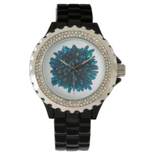 *~* Metallische Aquamarine Türkiskristalle für F Armbanduhr