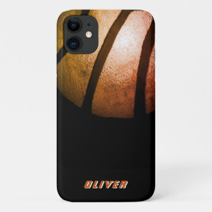 Metallische Black Orange Basketball Ball Sports Case-Mate iPhone Hülle