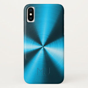 Metallische blaue Imitate aus rostfreiem Stahl Case-Mate iPhone Hülle