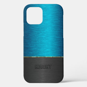 Metallische blaue und schwarze Kombi mit Goldakzen Case-Mate iPhone Hülle