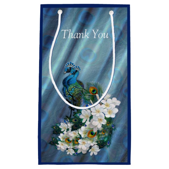 Metallische blaugrüne Friedenstruppen auf Smaragdg Kleine Geschenktüte (Vorderseite)