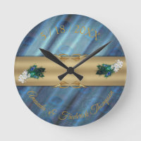 Metallische blaugrüne Seide- Gold Peacocks Feather