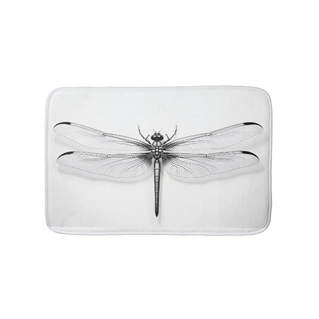 Metallische Dragonfly-Druckmatte - Stilvoll Badematte (Vorderseite)
